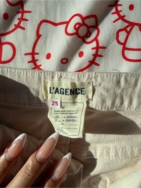 L'AGENCE High-Rise Jeans in Cream